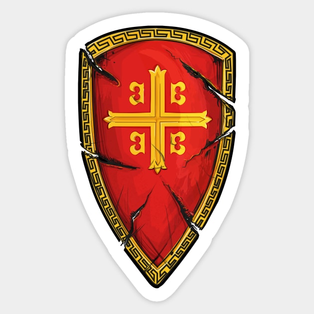 Byzantine Shield Sticker by blackroserelicsshop@gmail.com